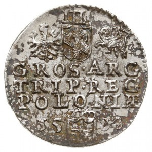 trojak 1588, Olkusz, odmiana z dużą głową króla, Iger O...