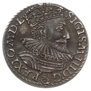 trojak 1593, Malbork, odmiana z nieco dłuższą brodą kró...