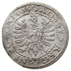 grosz 1606, Kraków, odmiana z herbem Lewart w prostej t...