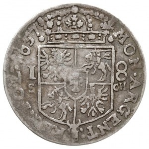 ort 1657, Kraków, litery S - CH (inicjały Stanisława Ch...