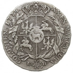 półtalar 1778 EB, Warszawa, srebro 13.96 g, Plage 364, ...