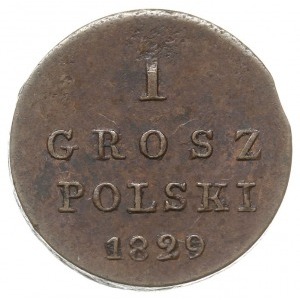 1 grosz polski 1829, Warszawa, Plage 222, Bitkin 1057, ...