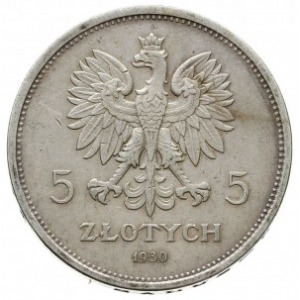 5 złotych 1930, Warszawa, 100. rocznica Powstania Listo...