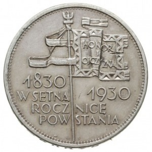 5 złotych 1930, Warszawa, 100. rocznica Powstania Listo...