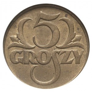 5 groszy 1923, Warszawa, Parchimowicz 103.a, moneta w p...