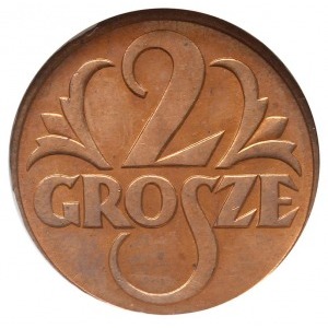 2 grosze 1937, Warszawa, Parchimowicz 102.l, moneta w p...