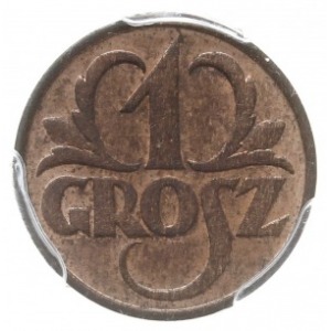 1 grosz 1933, Warszawa, Parchimowicz 101.h, moneta w pu...