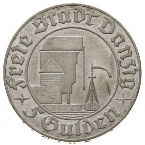 5 guldenów 1932, “Żuraw portowy”, Parchimowicz 67, Jaeg...