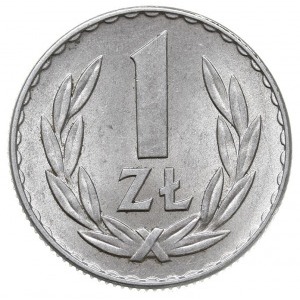 1 złoty 1957, Warszawa, Parchimowicz 213.a, aluminium, ...