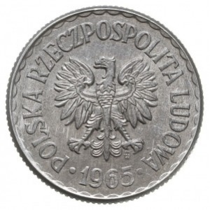 1 złoty 1965, Warszawa, Parchimowicz 213.b, aluminium, ...