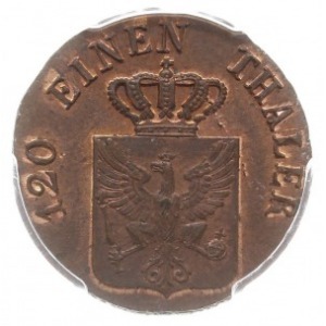3 fengi 1822 B, Wrocław, AKS 33, moneta w pudełku PCGS ...