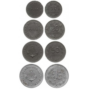 zestaw 1 złoty (aluminium), 50, 20 i 10 groszy (cynk) S...