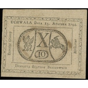 10 groszy miedziane 13.08.1794, Lucow 40 (R1), Miłczak ...