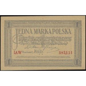 1 marka polska 17.05.1919, seria IAW, numeracja 383131,...