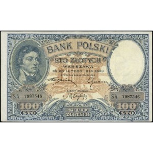 100 złotych 28.02.1919, seria A, numeracja 7987546, Luc...