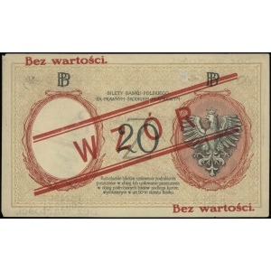 20 złotych 15.07.1924, czerwony nadruk Bez wartości / W...