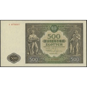 500 złotych 15.01.1946, seria I, numeracja 9778307, Luc...