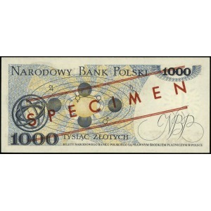 1.000 złotych 2.07.1975, czerwone ukośne WZÓR / SPEC...