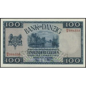 Bank von Danzig, 100 guldenów 1.08.1931, seria D/A, num...