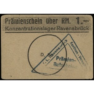 Konzentrationslager Ravensbrück, bon na 1 markę, papier...