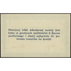 Spółdzielnia 3. Baonu Sanitarnego, bon na 1 złoty 20.02...