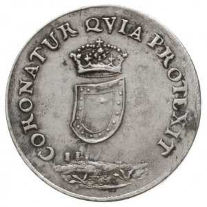 Jan III Sobieski, żeton koronacyjny 1676, Aw: Popiersie...