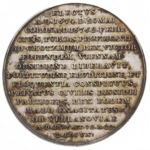 Jan III Sobieski - medal z pocztu królewskiego autorstw...