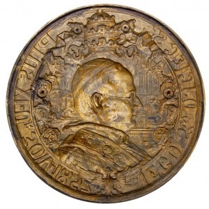 Pius XI - jednostronny medalion wydany nakładem Towarzy...