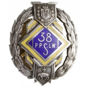 oficerska odznaka pamiątkowa 38 Pułku Piechoty Strzelcó...