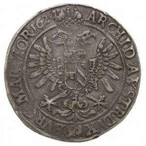 talar, 1624, Praga, Aw: Postać cesarza i napis wokoło, ...