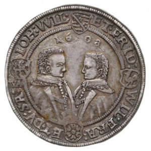 talar, 1608, Saalfeld, Aw: Popiersia Jana Filipa i Fryd...