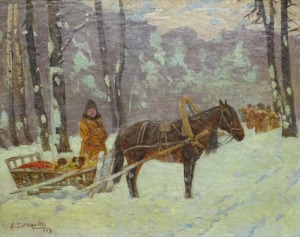 Adam SETKOWICZ, Przerwa w polowaniu, 1903