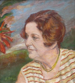 Feliks  TOPOLSKI, Portret Zofii Kossak-Szczuckiej,1936