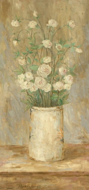 Tadeusz MAKOWSKI, Kwiaty w białym wazonie, 1920