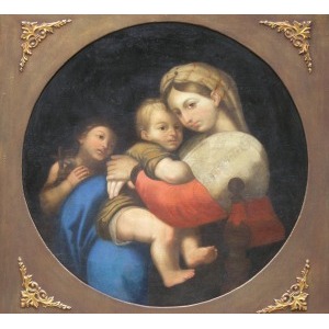 Malarz nieznany, Madonna z Chrystusem i Janem Chrzcicielem