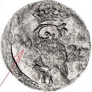 R-, Zygmunt III Waza, Dwudenar 1620, Wilno, ODWRÓCONA cyfra 6 w dacie