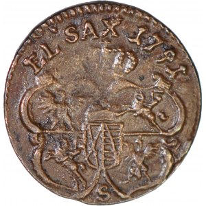 RR-, August III Sas, Szeląg 1751 z literą S, R7