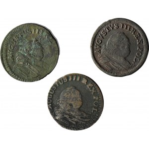 August III Sas, zestaw groszy 2x 1754 i 1755