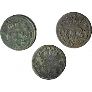 August III Sas, zestaw groszy 2x 1754 i 1755