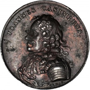 Royal Suite medal by J.J. Reichel, John II Casimir, cast in iron from the Bialogon ironworks