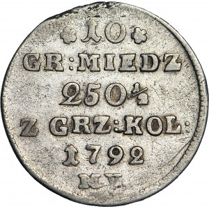 RR-, Stanislaw A. Poniatowski, 10 copper pennies 1792, MV error