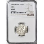 Silesia, Leopold I, 3 krajcars 1696 CB, Brzeg, minted