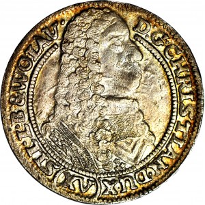Silesia, Chrystian Volovsky, 15 krajcars 1664, Brzeg, beautiful
