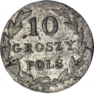 RR-, Kingdom of Poland, 10 pennies 1830 FH, Hunger, very rare