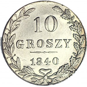 Królestwo Polskie, 10 groszy 1840, piękne