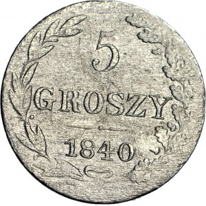 Kingdom of Poland, 5 groszy 1840