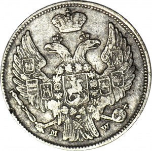 Kingdom of Poland, 1 zloty = 15 kopecks 1839 MW, Warsaw