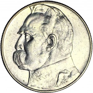 10 gold 1934, Pilsudski, official eagle, rare, beautiful