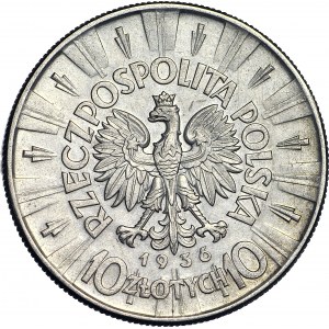10 Zloty 1936, Piłsudski, sehr schön