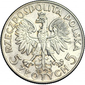 5 złotych 1933, Głowa, piękna
